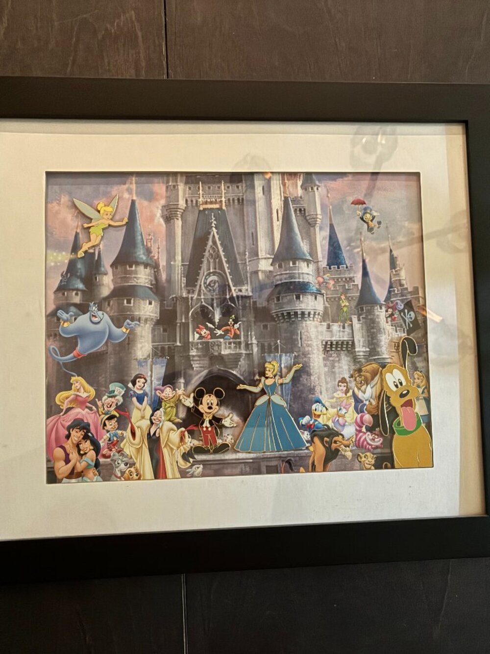 Disney Castle Print with Pins